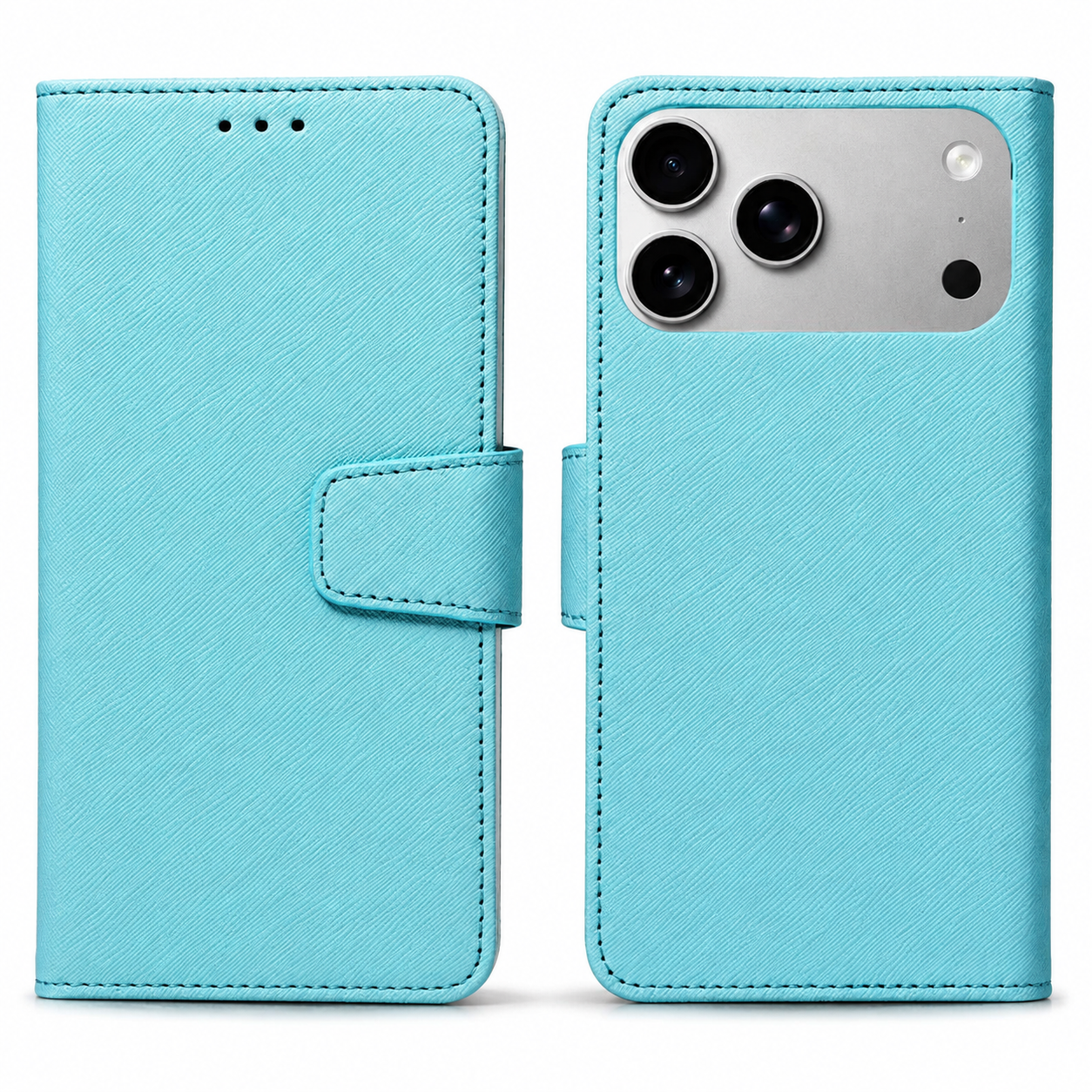 Premium iPhone Case Magnetic Leather Wallet Kickstand Shockproof MagSafe Compatible Card Holder Artificial Leather Full Coverage Protective Design