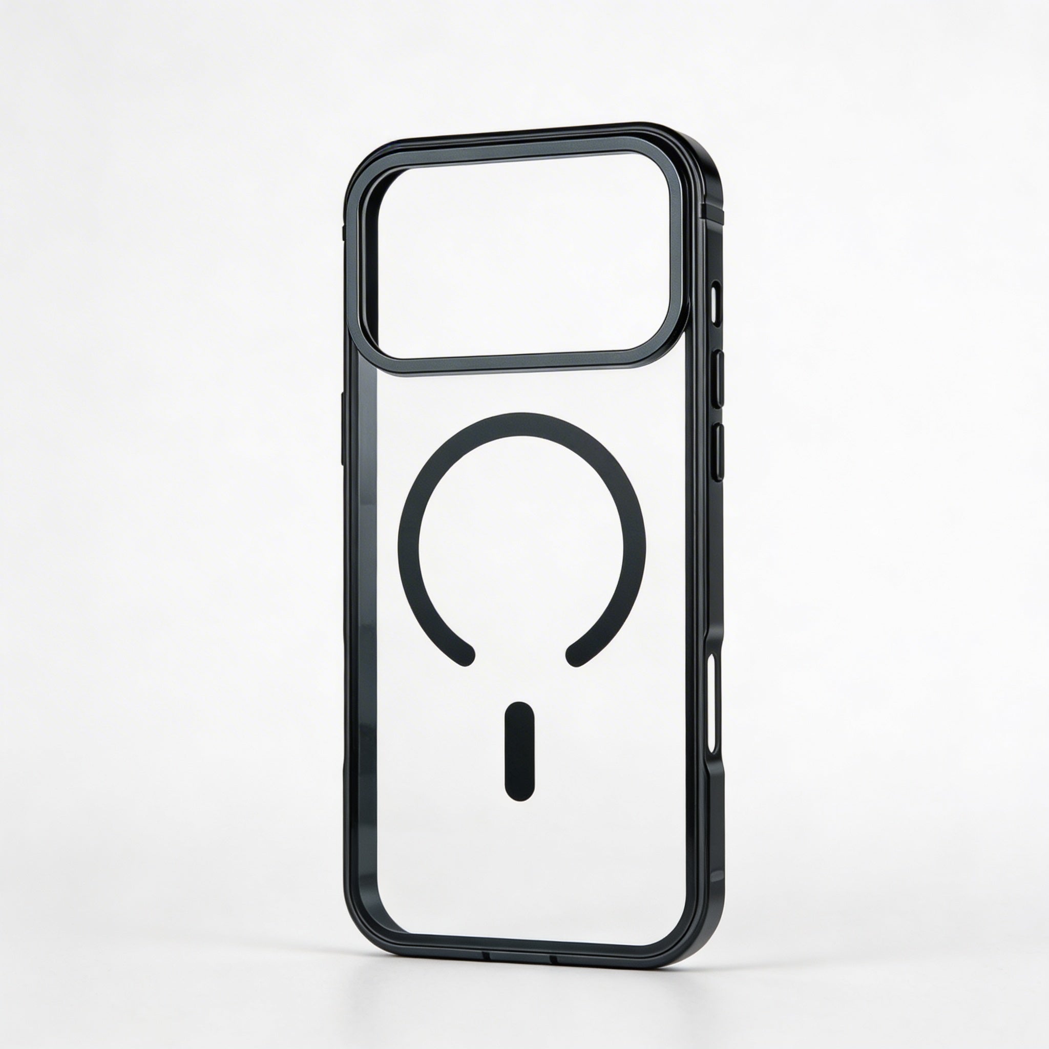 Premium iPhone Case Magnetic Metal Frame Clear Back Protective Cover Slim Shock Resistant Full Coverage Design
