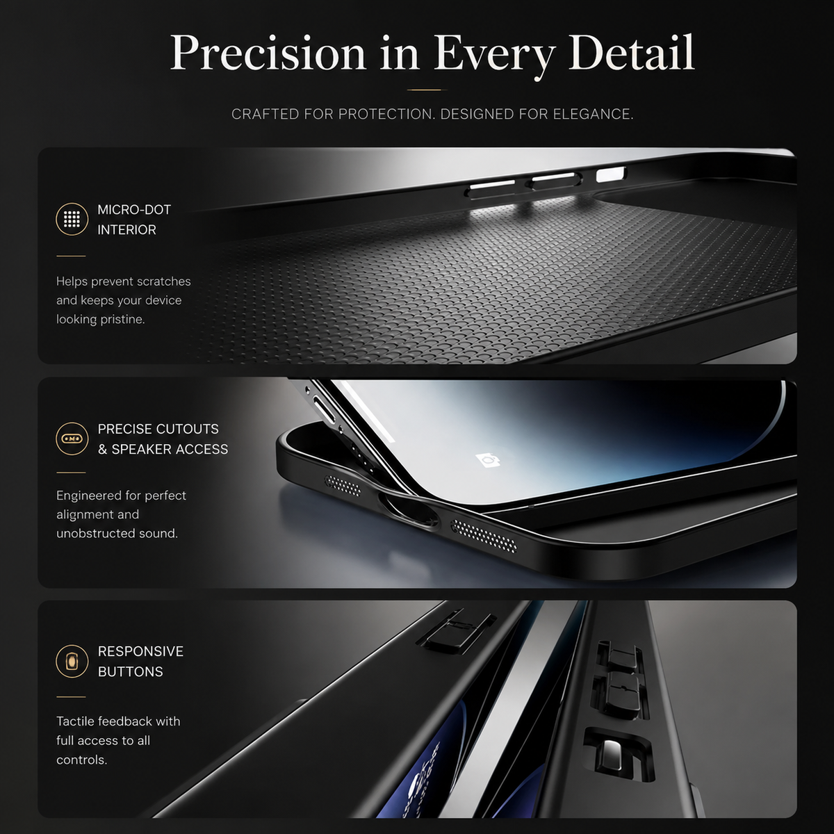 Premium iPhone Case Metal Back Protective Cover Shockproof Silicone Frame Camera Lens Protection Anti Scratch Heavy Duty Slim Full Coverage