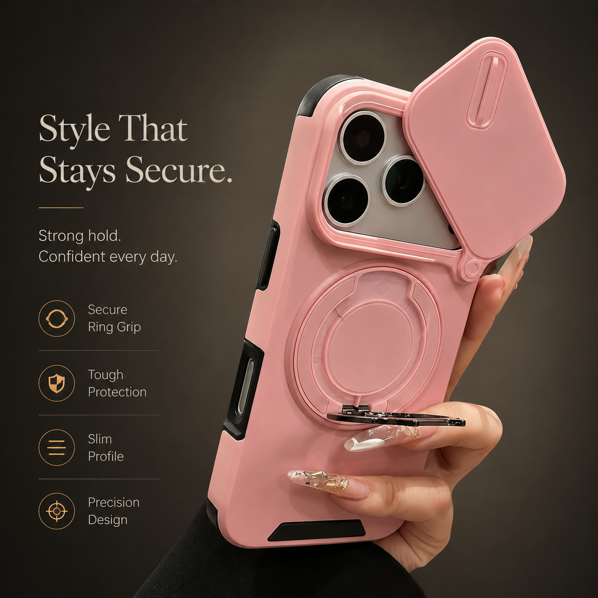 Premium iPhone Case Military Armor Magnetic Ring Cover 360 Rotating Stand Dual Layer Shockproof Camera Lens Protection Rugged Full Coverage