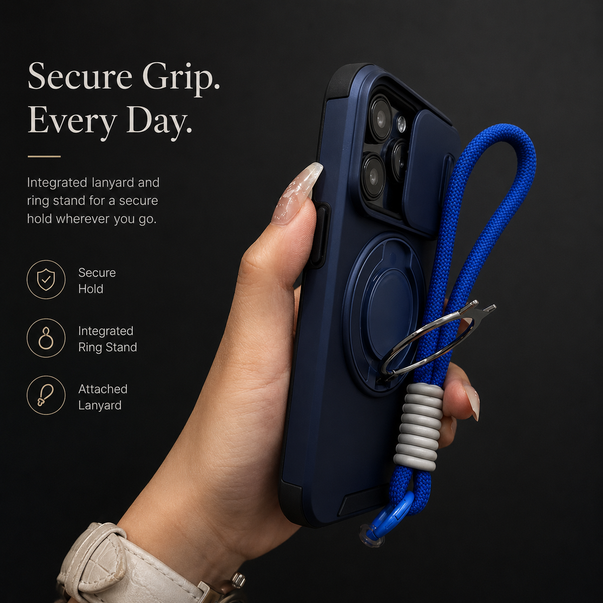 Premium iPhone Case Rugged Magnetic Armor Cover Slide Camera Protection Dual Layer Shockproof PC TPU Anti Fingerprint Non Slip Full Coverage