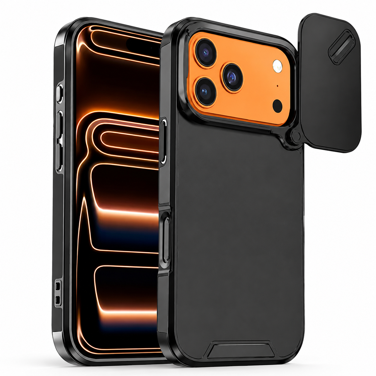 Premium iPhone Case Slide Camera Cover Shockproof PC TPU Protective Cover Anti Collision Camera Protection Slim Durable Full Coverage Anti Scratch Design