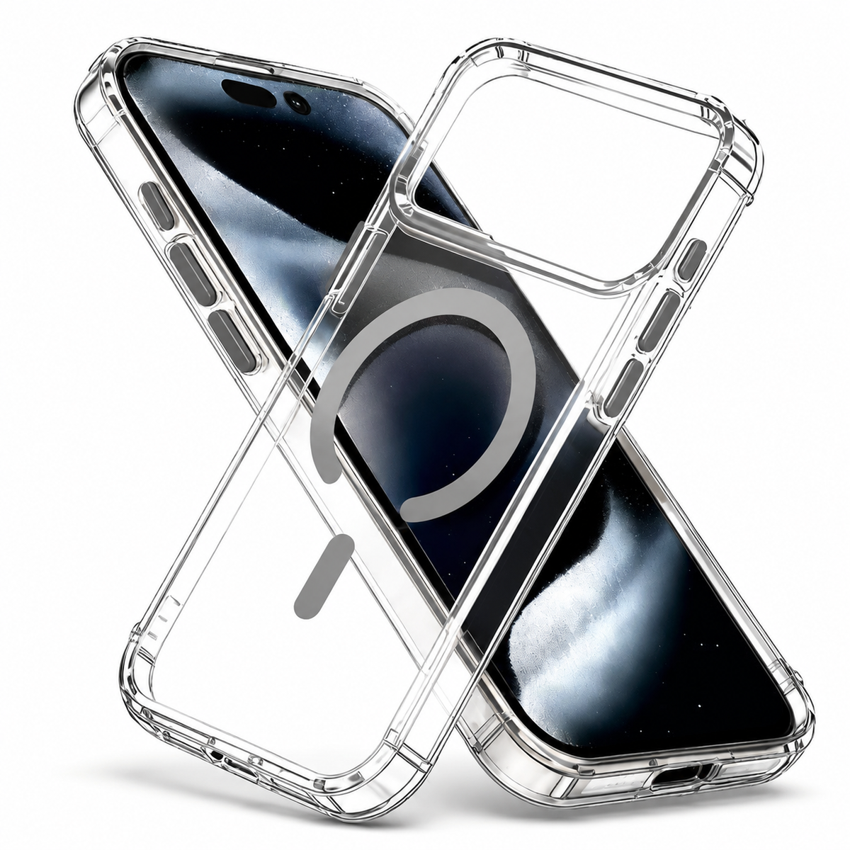 Premium iPhone Case Ultra Slim Magnetic MagSafe Compatible Wireless Charging Shockproof PC TPU Full Coverage Anti Scratch Luxury Protective Design