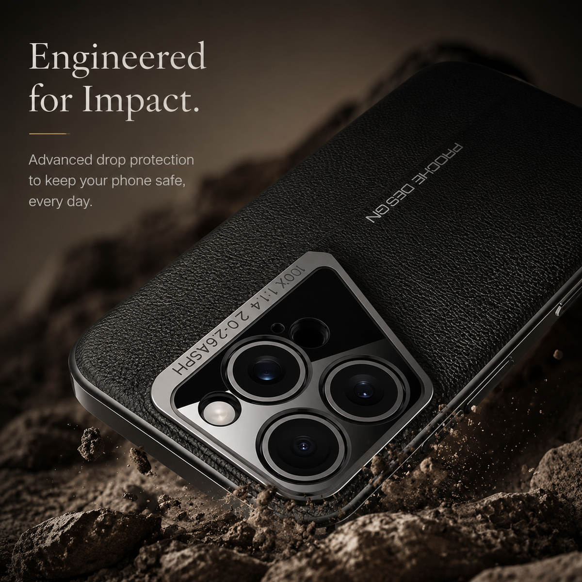 Premium iPhone Case Vegan Leather Hard Back Cover Camera Lens Protection Anti Fingerprint Anti Scratch Slim Lightweight Full Coverage Design
