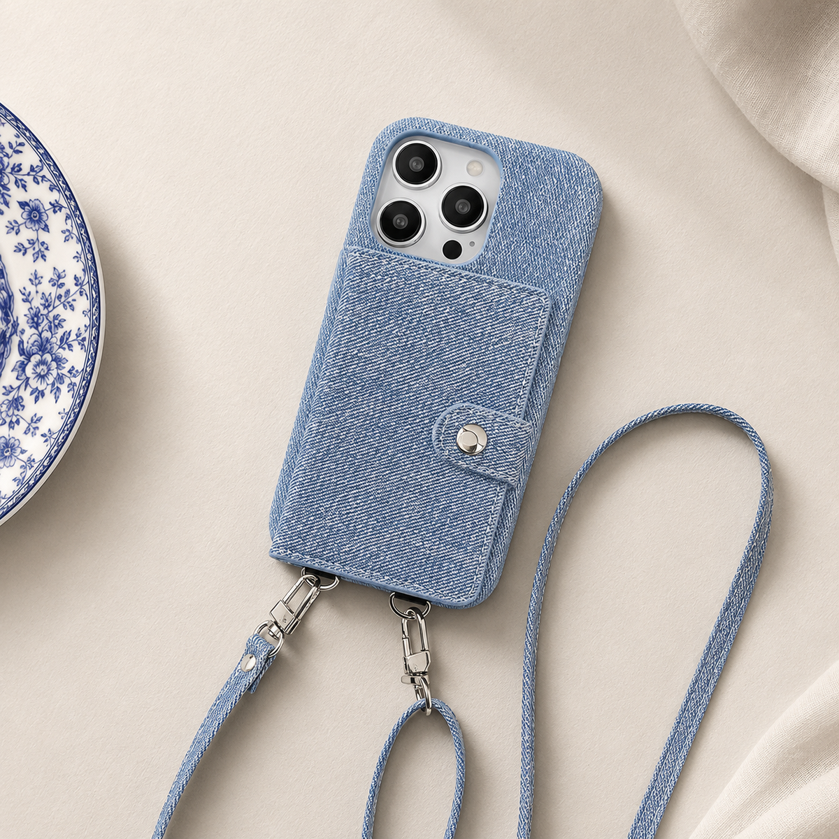 Premium iPhone Case Wallet Crossbody Flip Cover RFID Blocking Card Holder PU Leather Magnetic Closure Shockproof Full Coverage Strap Design Protective Case