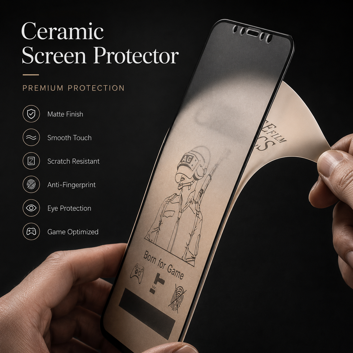 Premium iPhone Screen Protector Ceramic Film Matte Anti Glare Anti Fingerprint Scratch Resistant Flexible Protection Ultra Thin Touch Sensitive Cover