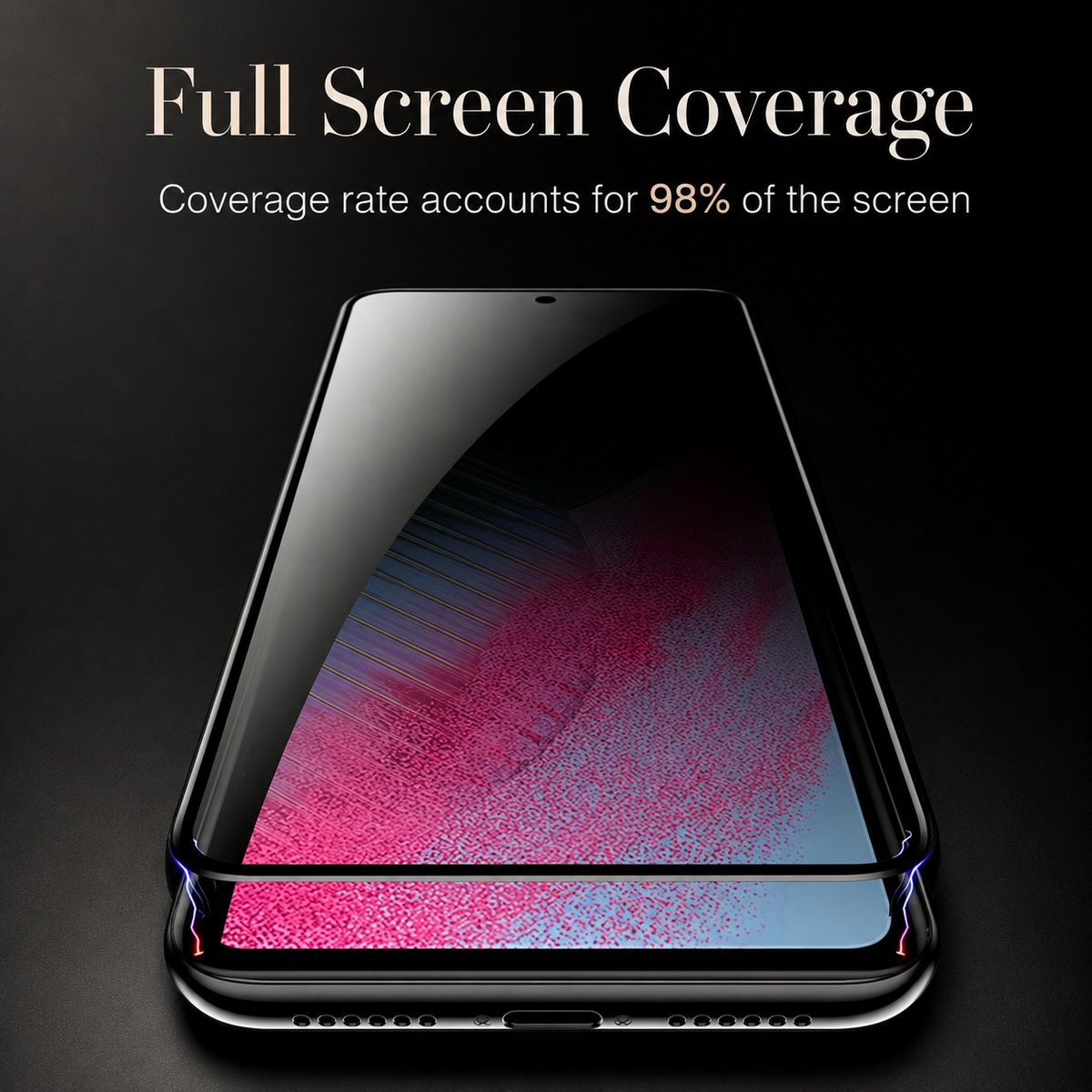 Premium iPhone Screen Protector Privacy Tempered Glass Anti Spy Matte Anti Glare Full Coverage Anti Fingerprint Scratch Resistant Case Friendly Design