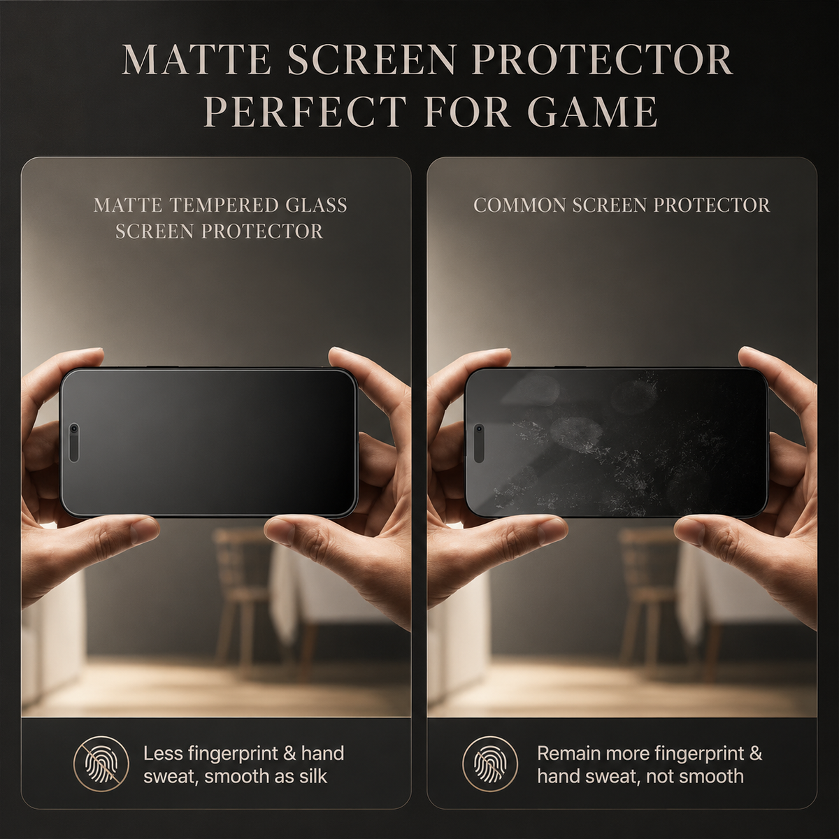 Premium iPhone Screen Protector Privacy Tempered Glass Anti Spy Matte Anti Glare Full Coverage Anti Fingerprint Scratch Resistant Case Friendly Design
