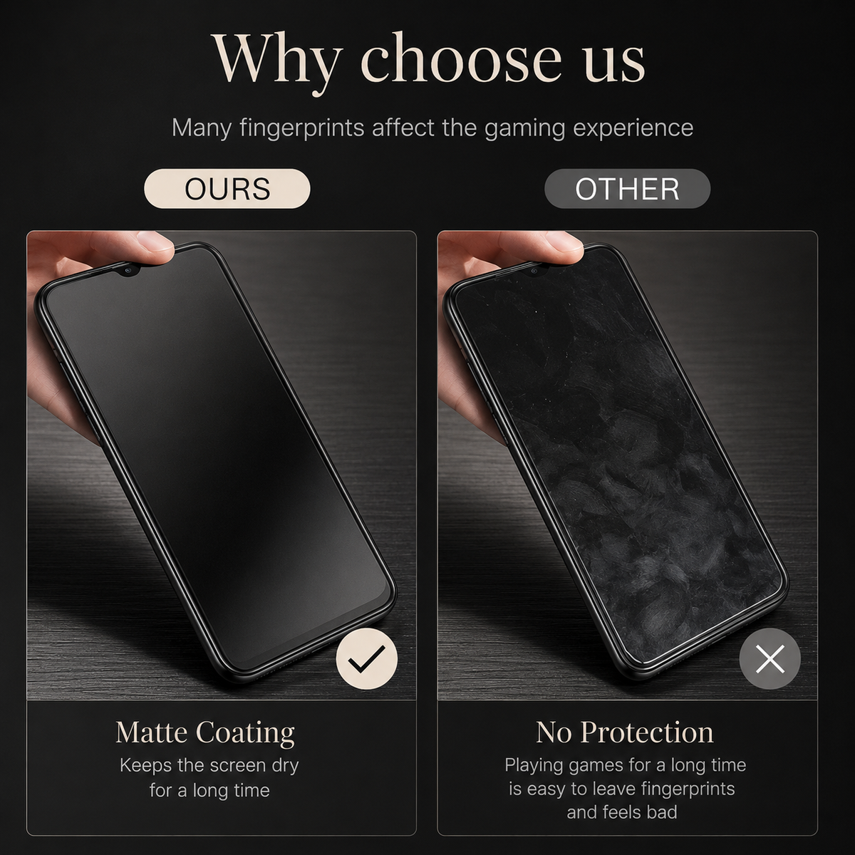 Premium iPhone Screen Protector Privacy Tempered Glass Anti Spy Matte Anti Glare Full Coverage Anti Fingerprint Scratch Resistant Case Friendly Design
