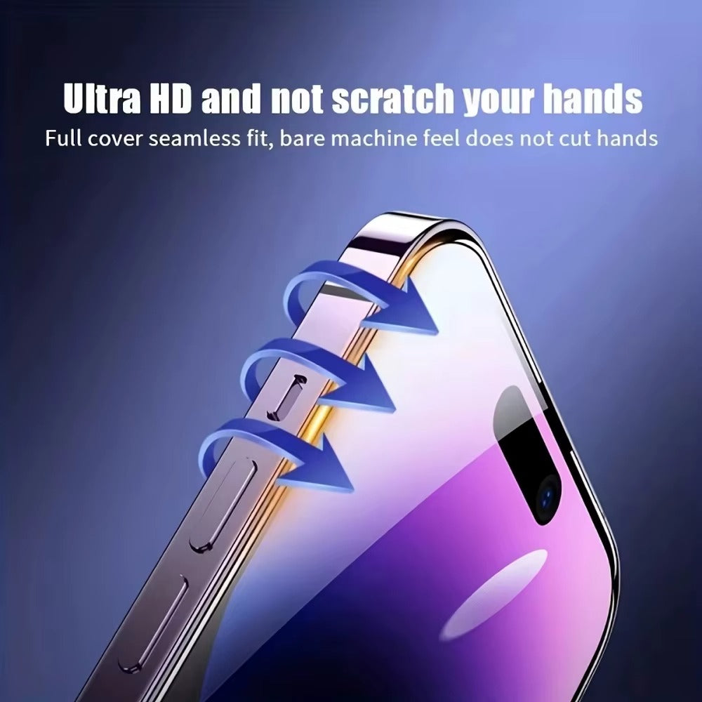 Premium iPhone Screen Protector Tempered Glass HD Clear Anti Fingerprint Scratch Resistant Ultra Thin Case Friendly
