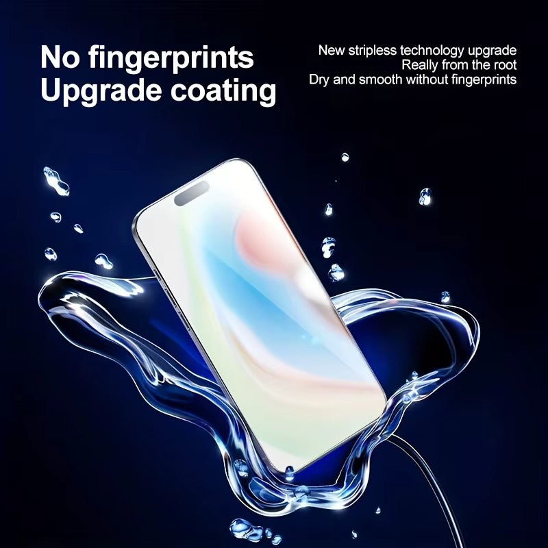 Premium iPhone Screen Protector Tempered Glass HD Clear Anti Fingerprint Scratch Resistant Ultra Thin Case Friendly