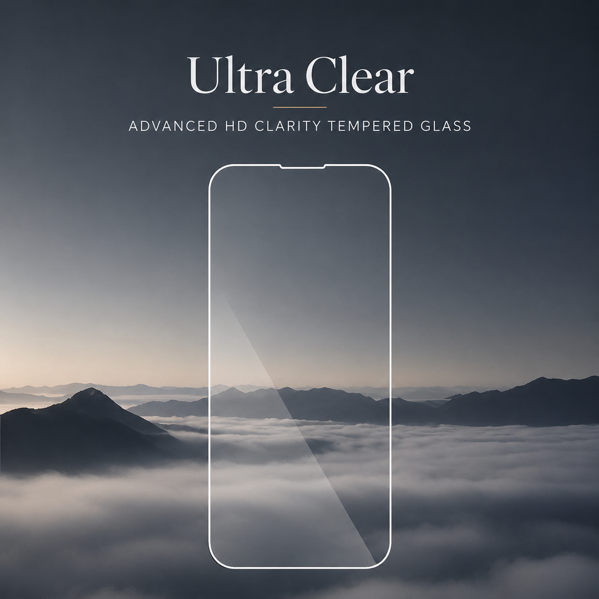 Premium iPhone Screen Protector Tempered Glass HD Clear Anti Fingerprint Scratch Resistant Ultra Thin Case Friendly Bubble Free Display Protection