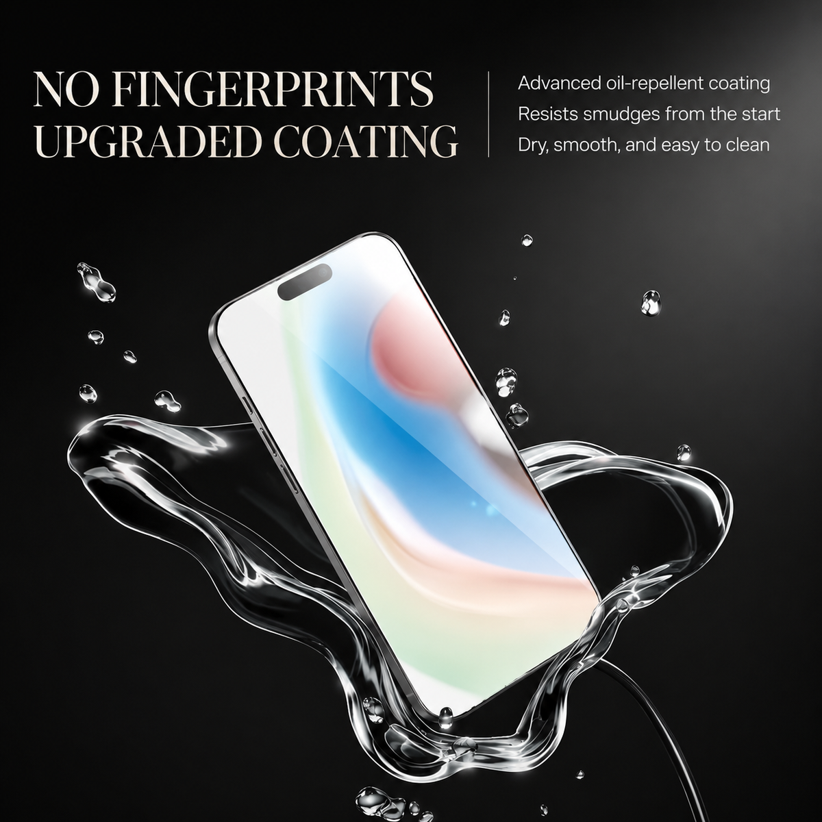 Premium iPhone Screen Protector Tempered Glass HD Clear Anti Fingerprint Scratch Resistant Ultra Thin Case Friendly Bubble Free Display Protection
