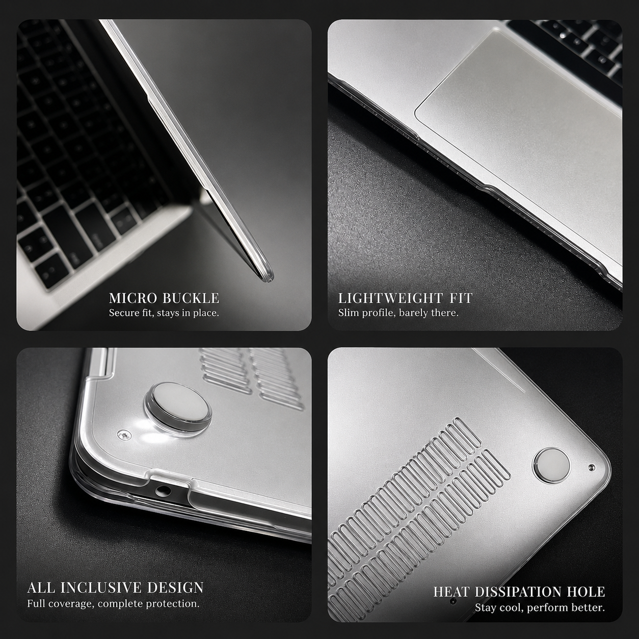 Premium Laptop Case Hard Shell Protective Cover Ultra Thin Scratch Resistant Lightweight Sleeve MacBook Compatible Portable Everyday Protection