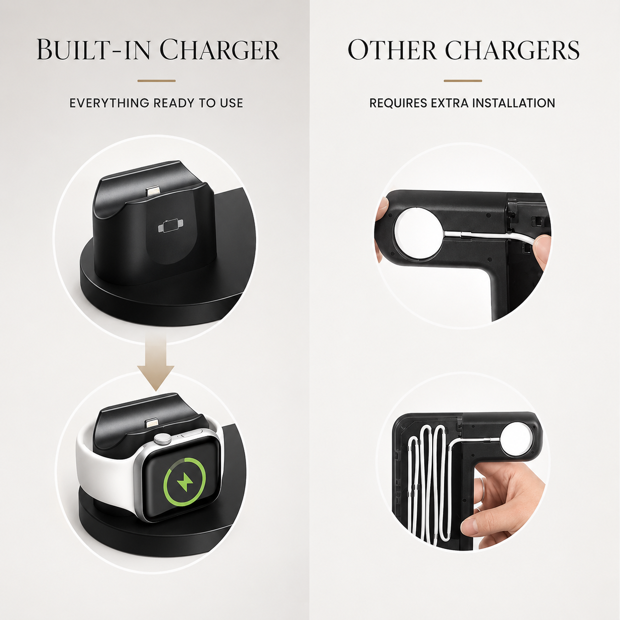 Premium Wireless Charger Fast Charging Station Foldable Multi Device Charging Dock Magnetic Stand for Smartphones Watches Earbuds Travel Organizer