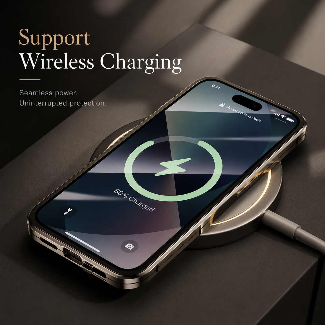 Premium iPhone Case 360 Full Protection Magnetic Glass Cover Aluminum Frame Snap Lock Shockproof Anti Scratch Clear Full Coverage Protective Case