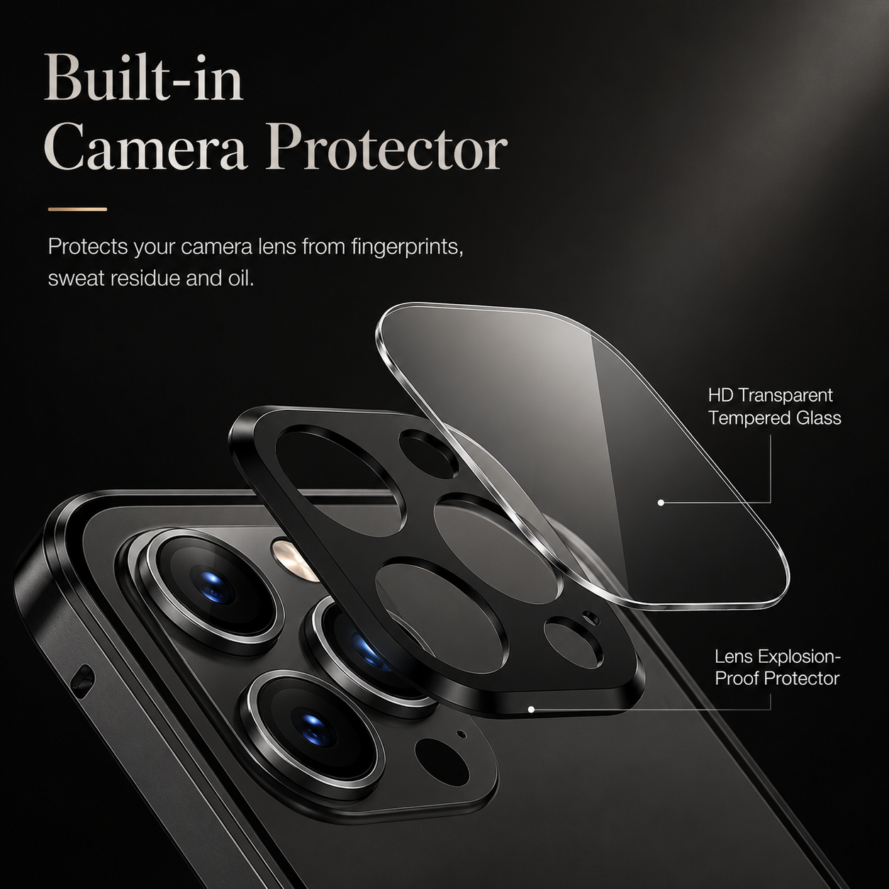 Premium iPhone Case 360 Full Protection Magnetic Glass Cover Aluminum Frame Snap Lock Shockproof Anti Scratch Clear Full Coverage Protective Case