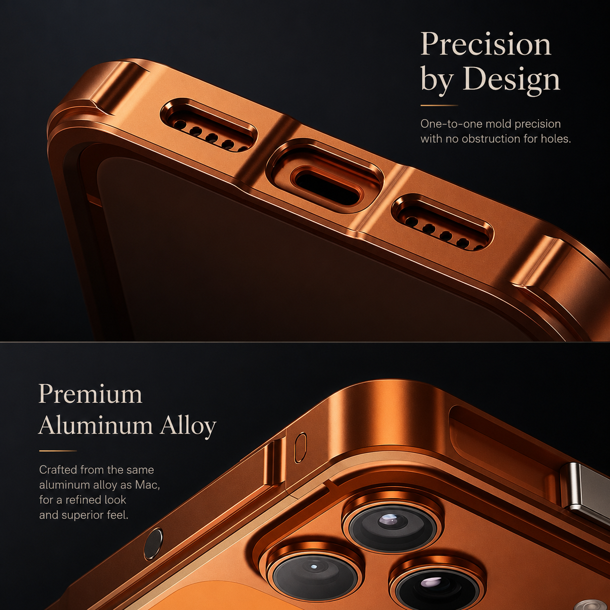 Premium iPhone Case Aluminum Alloy Bumper Protective Cover Shockproof Metal Frame Rugged Edge Protection Lightweight Non Slip Open Back Full Coverage Design