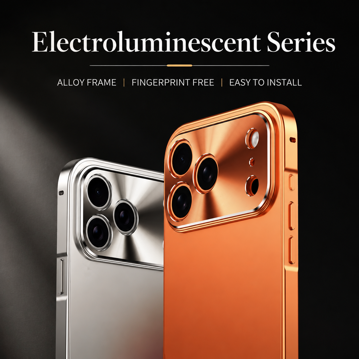 Premium iPhone Case Aluminum Alloy Frame Frosted PC Back Ultra Thin Matte Cover Shockproof Protective Anti Scratch Slim Full Coverage Design