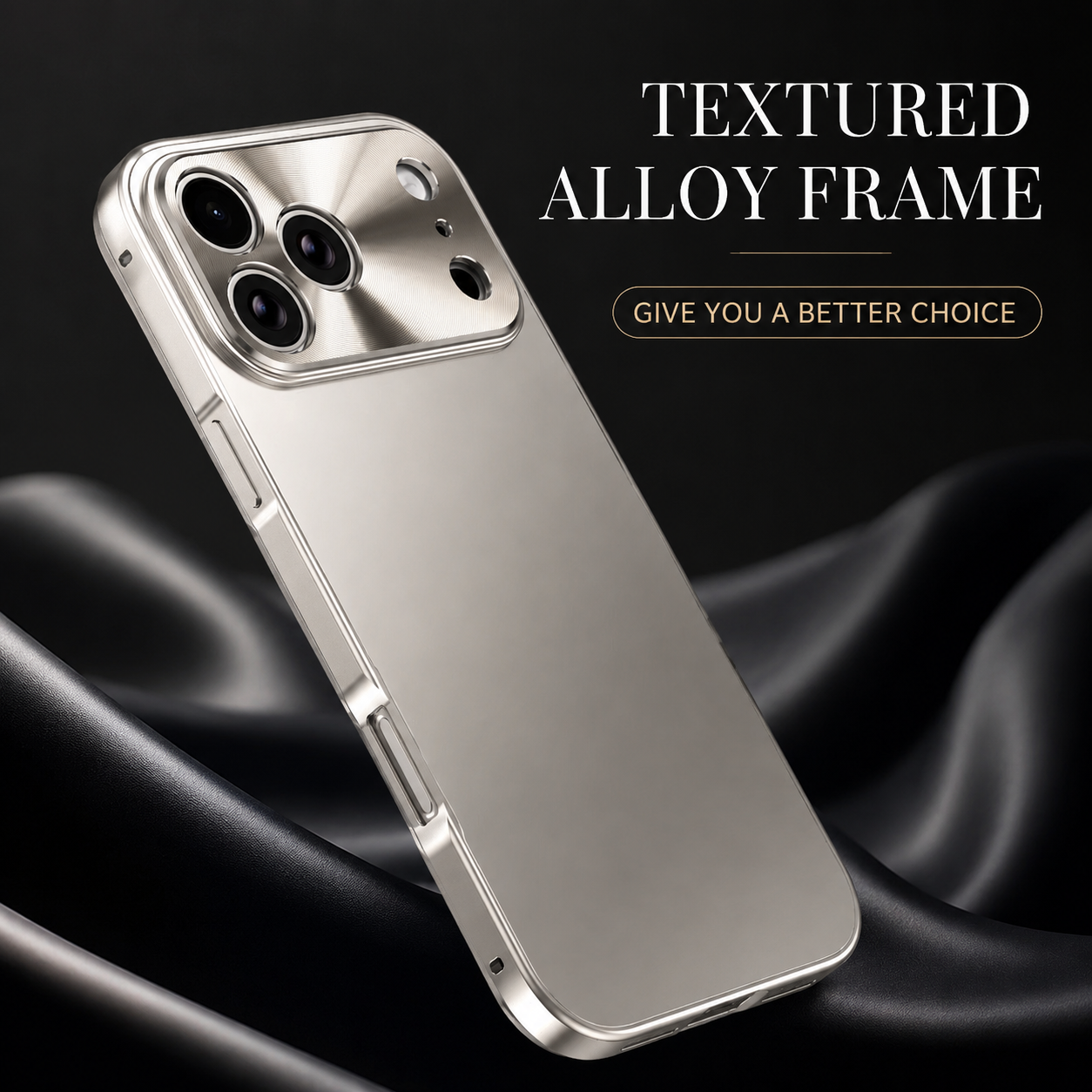 Premium iPhone Case Aluminum Alloy Frame Frosted PC Back Ultra Thin Matte Cover Shockproof Protective Anti Scratch Slim Full Coverage Design