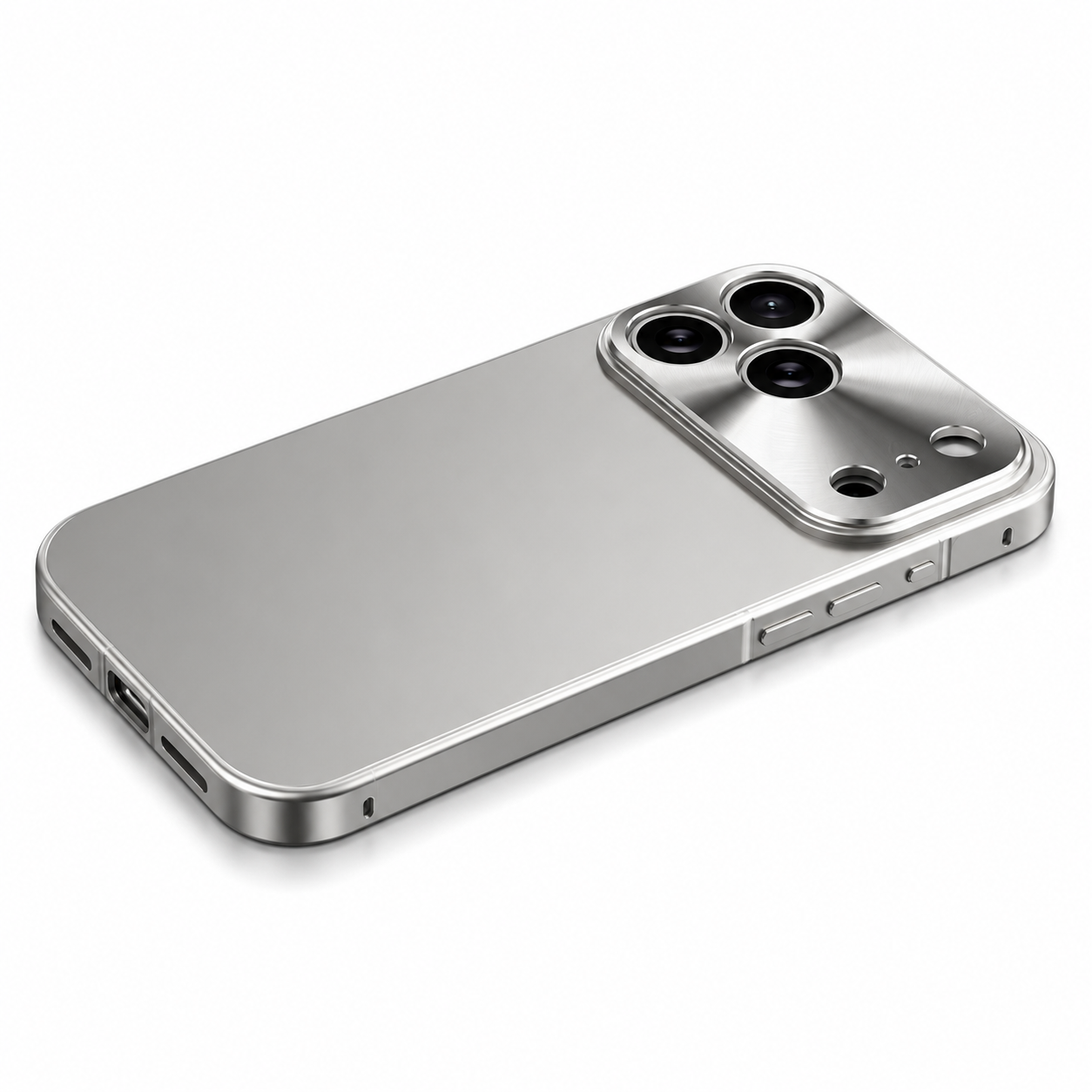 Premium iPhone Case Aluminum Alloy Frame Frosted PC Back Ultra Thin Matte Cover Shockproof Protective Anti Scratch Slim Full Coverage Design