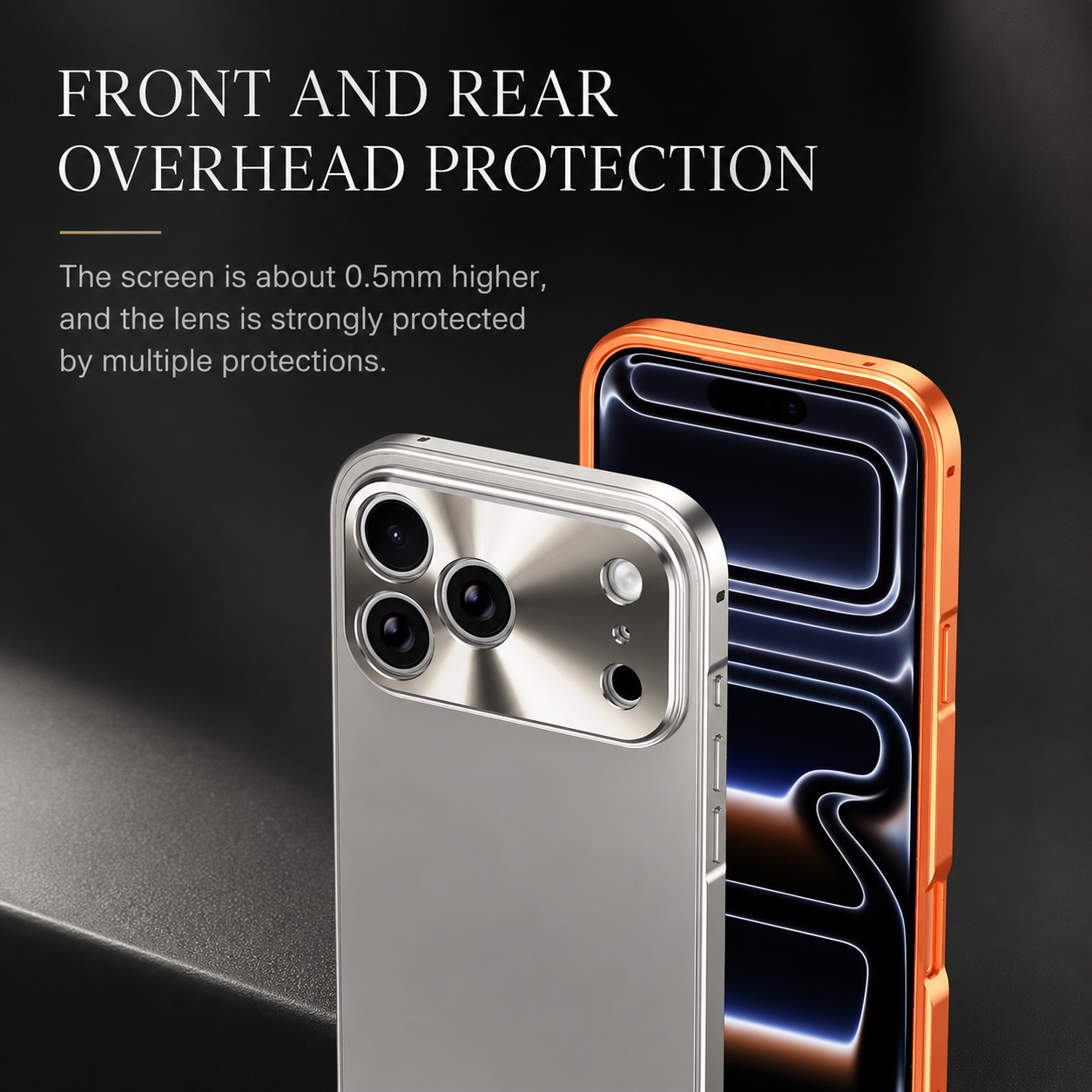 Premium iPhone Case Aluminum Alloy Frame Frosted PC Back Ultra Thin Matte Cover Shockproof Protective Anti Scratch Slim Full Coverage Design