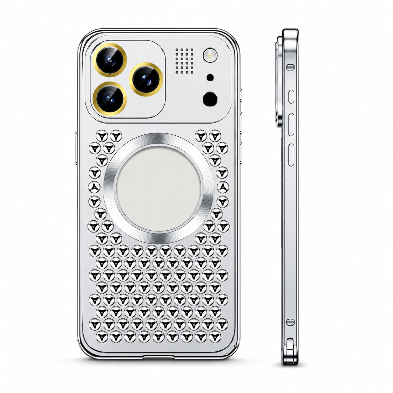 Premium iPhone Case Aluminum Alloy Magnetic Cover Heat Dissipation Metal Frame Shockproof Camera Lens Guard Slim Lightweight Full Coverage Design