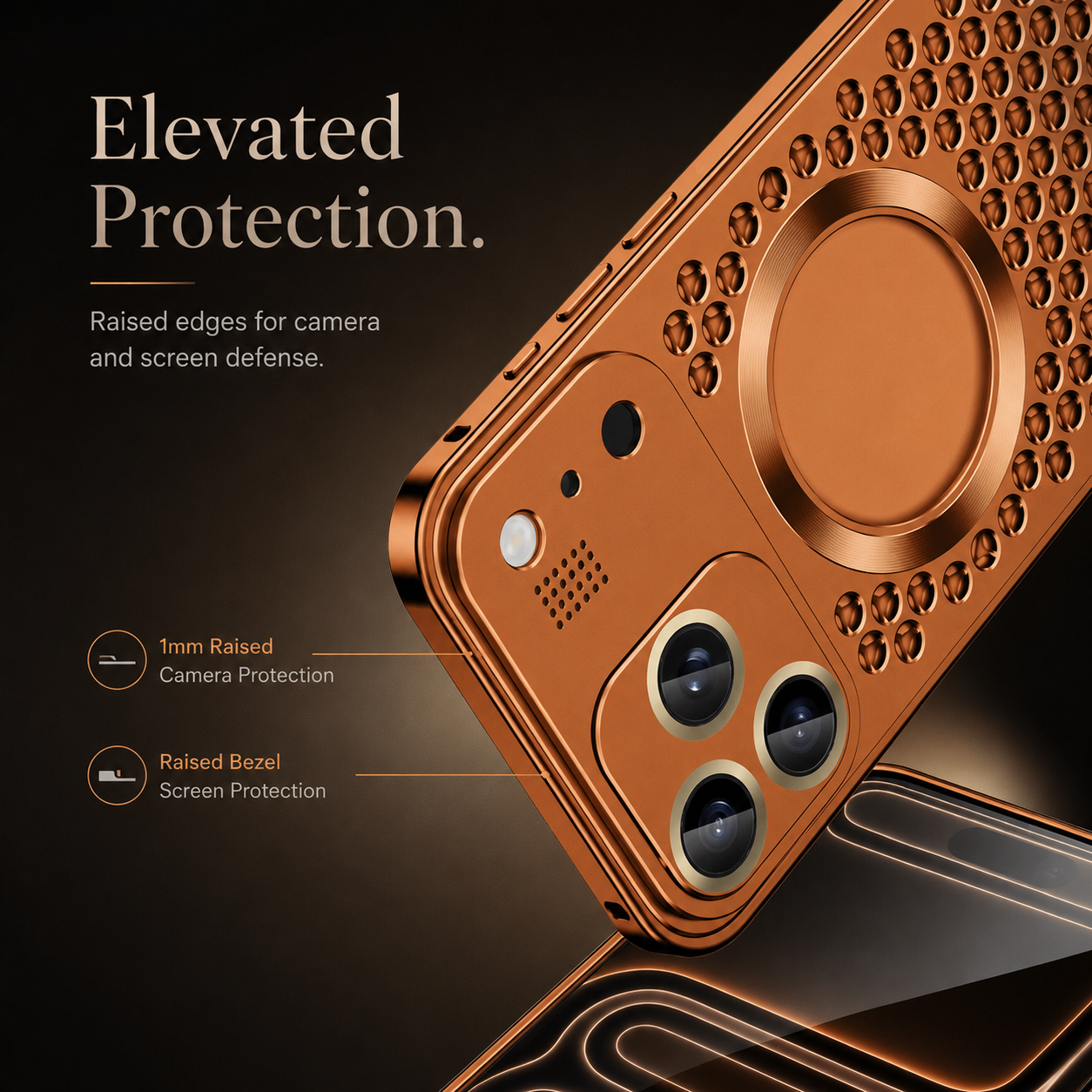 Premium iPhone Case Aluminum Alloy Magnetic Cover Heat Dissipation Metal Frame Shockproof Camera Lens Guard Slim Lightweight Full Coverage Design