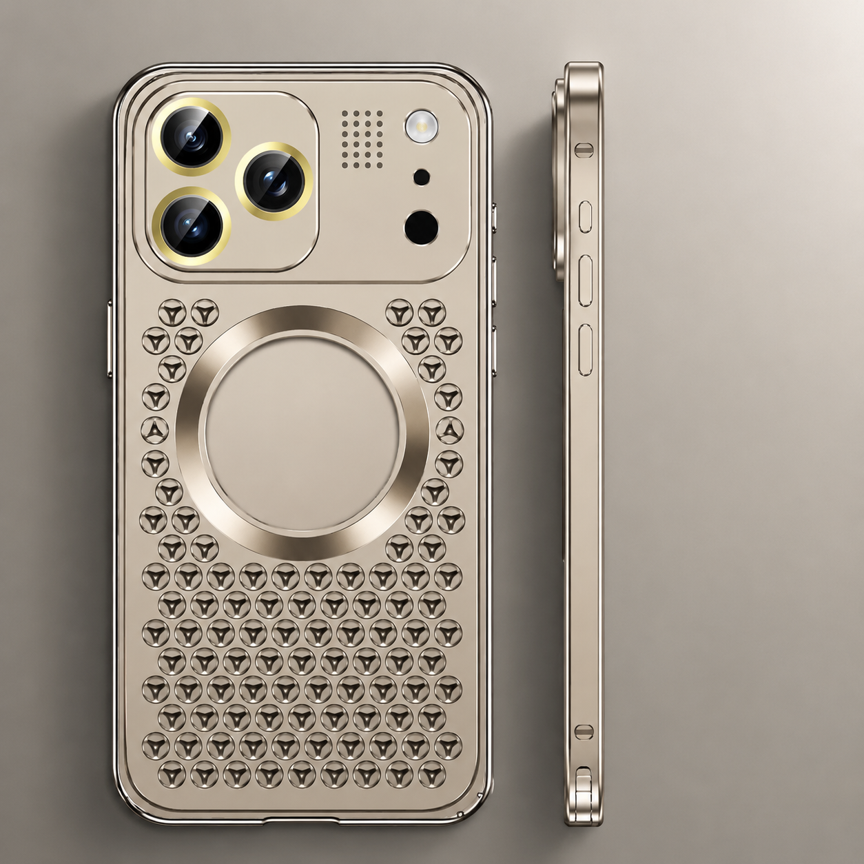 Premium iPhone Case Aluminum Alloy Magnetic Cover Heat Dissipation Metal Frame Shockproof Camera Lens Guard Slim Lightweight Full Coverage Design