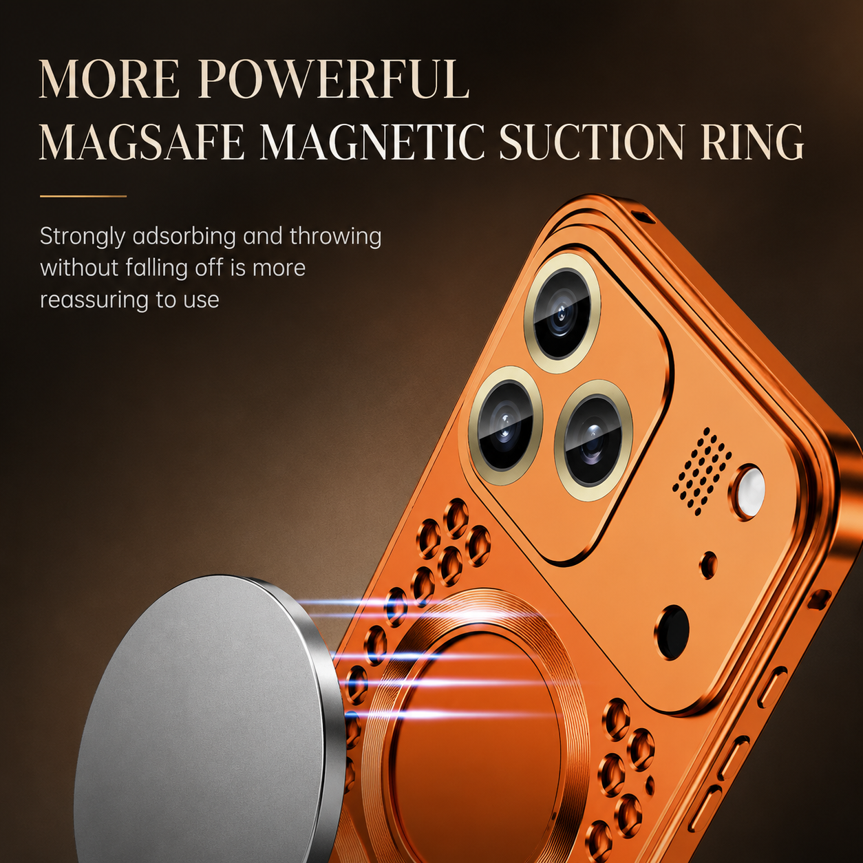 Premium iPhone Case Aluminum Alloy Magnetic Cover Heat Dissipation Metal Frame Shockproof Camera Lens Guard Slim Lightweight Full Coverage Design