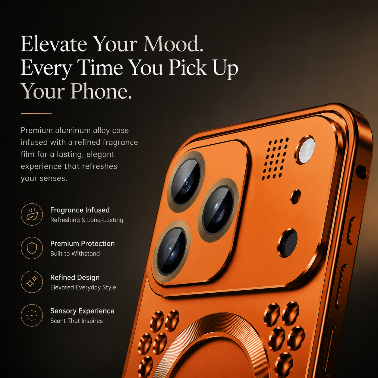 Premium iPhone Case Aluminum Alloy Magnetic Cover Heat Dissipation Metal Frame Shockproof Camera Lens Guard Slim Lightweight Full Coverage Design