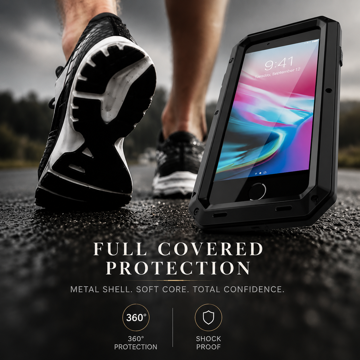 Premium iPhone Case Aluminum Metal Armor Bumper Shockproof Protective Cover Anti Fingerprint Non Slip Camera Protection Full Coverage Rugged Design