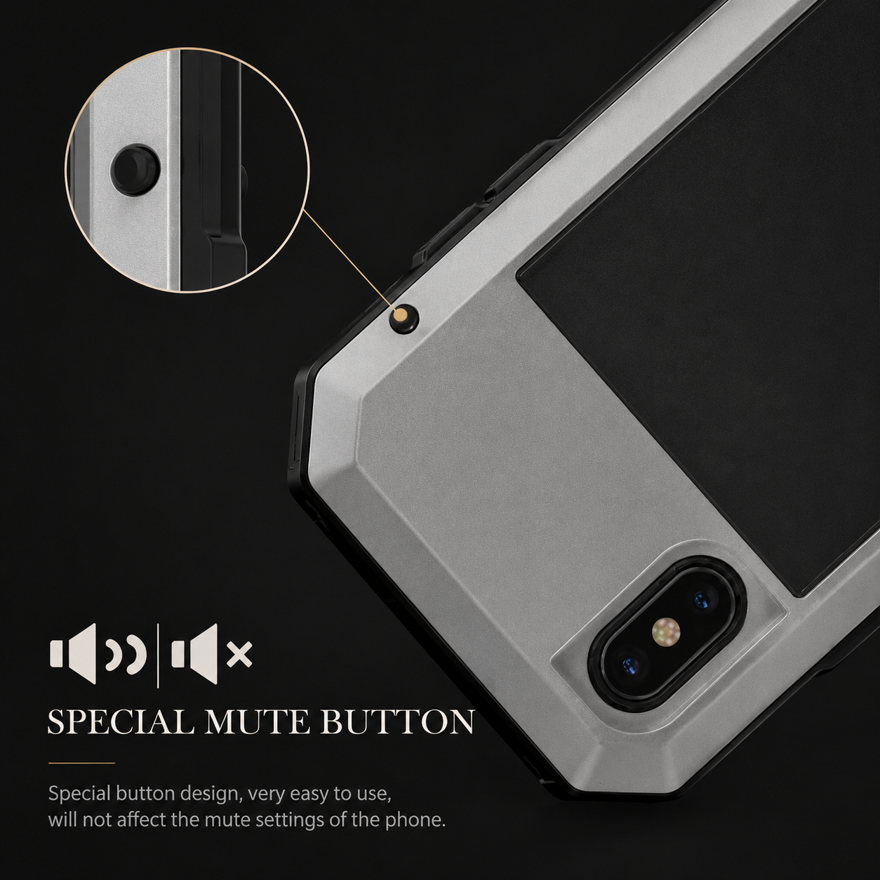 Premium iPhone Case Aluminum Metal Armor Bumper Shockproof Protective Cover Anti Fingerprint Non Slip Camera Protection Full Coverage Rugged Design