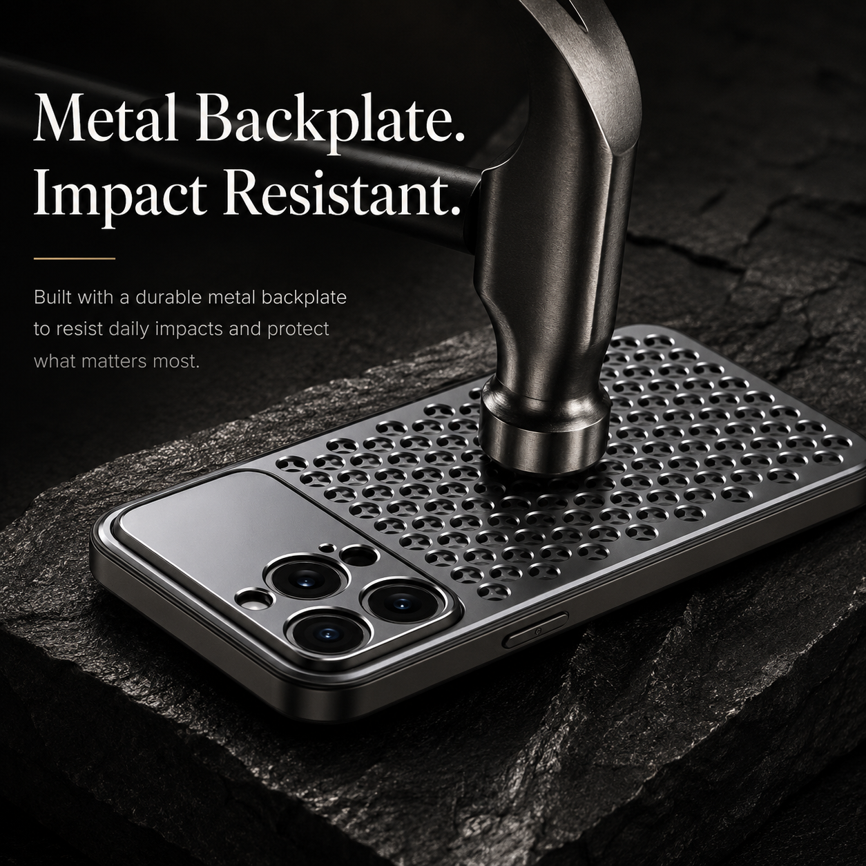 Premium iPhone Case Aluminum Metal Frame Breathable Back Cover Slim Anti Fingerprint Scratch Resistant Protective Camera Protection Full Coverage