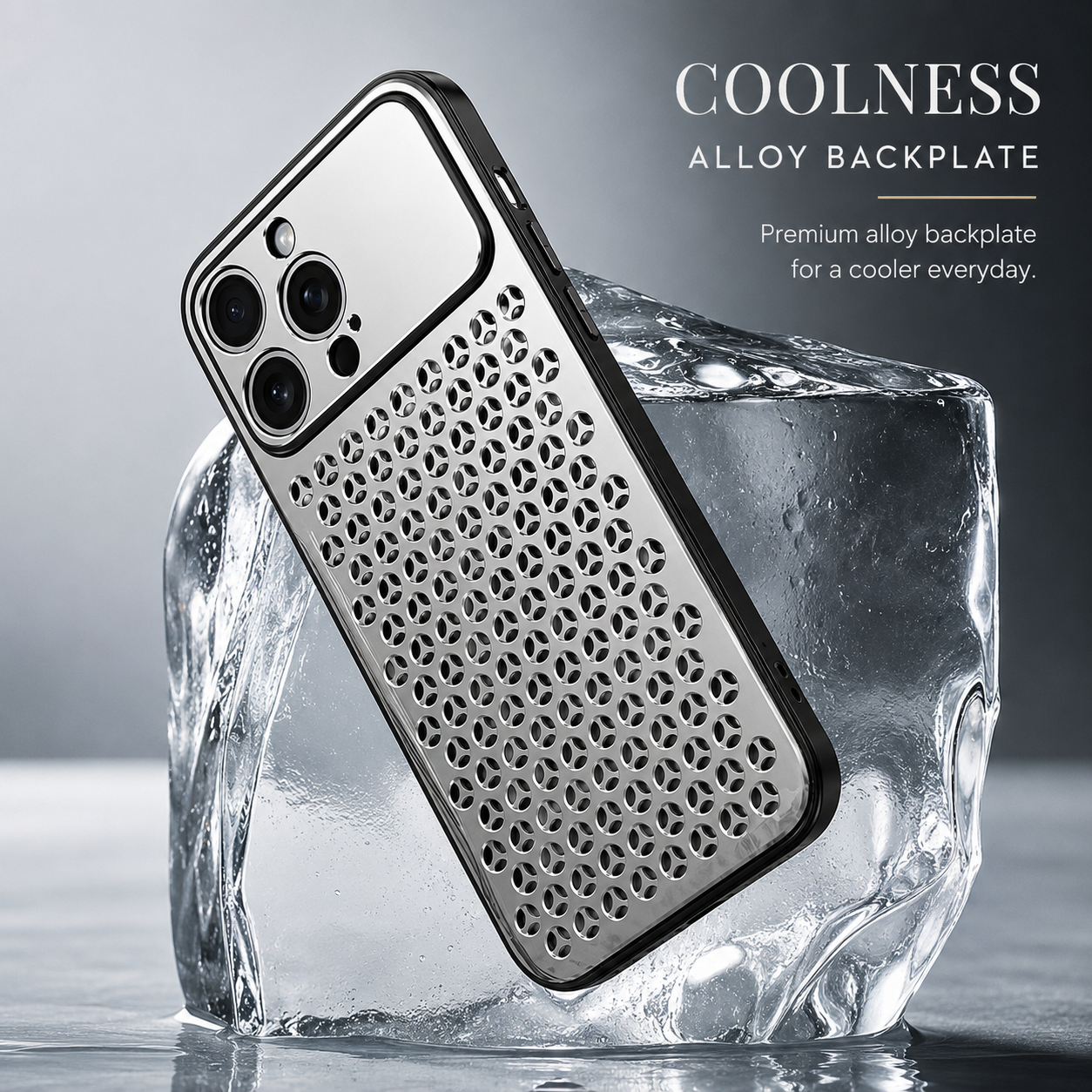 Premium iPhone Case Aluminum Metal Frame Breathable Back Cover Slim Anti Fingerprint Scratch Resistant Protective Camera Protection Full Coverage