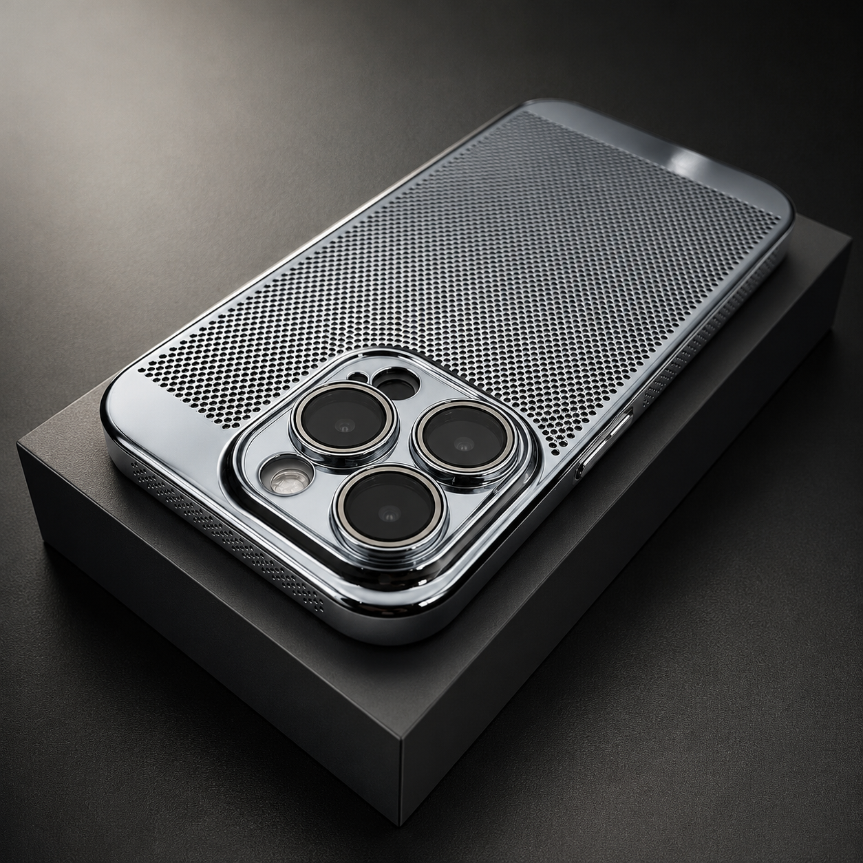 Premium iPhone Case Cooling PC Shell Electroplated Hollow Cover Heat Dissipation Anti Fingerprint Non Slip Lightweight Half Wrapped Slim Protective Design