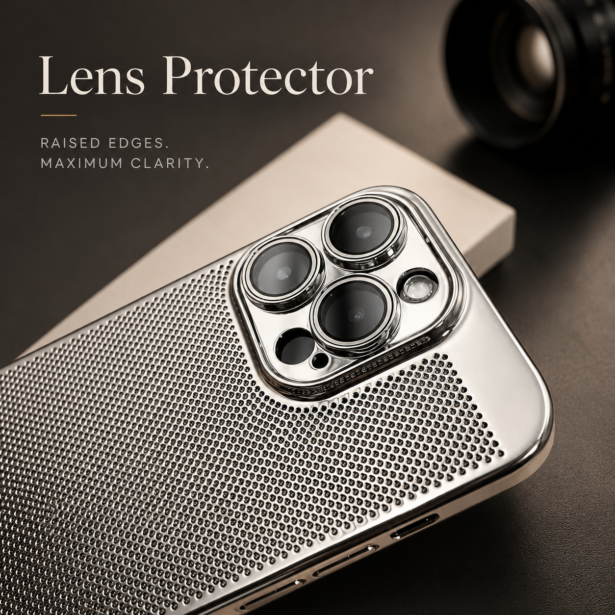 Premium iPhone Case Cooling PC Shell Electroplated Hollow Cover Heat Dissipation Anti Fingerprint Non Slip Lightweight Half Wrapped Slim Protective Design
