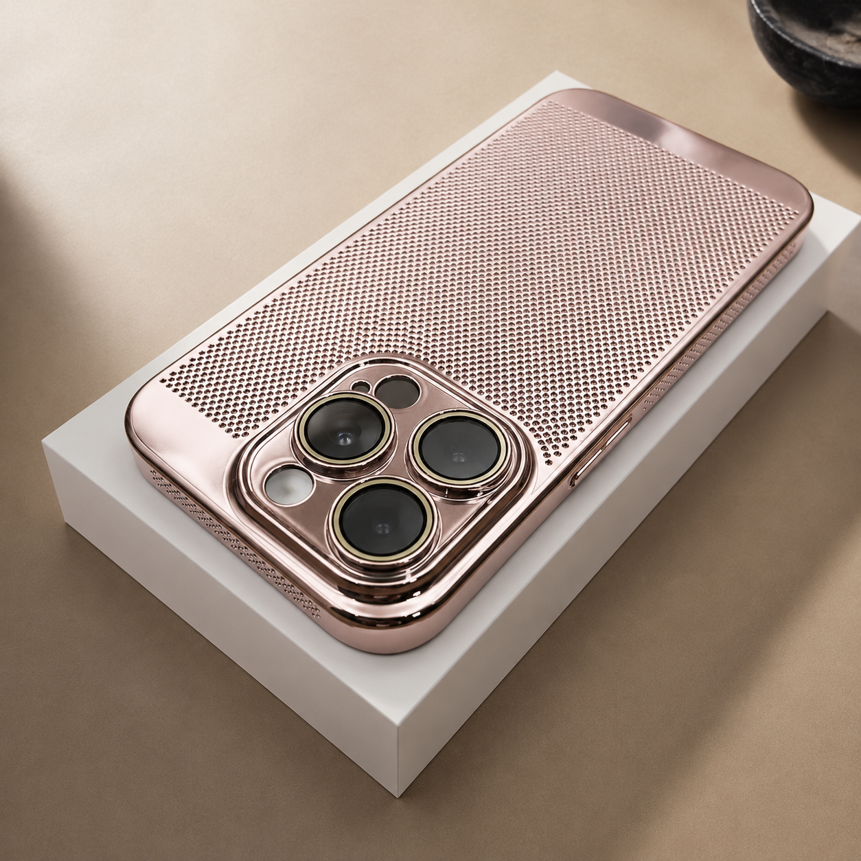 Premium iPhone Case Cooling PC Shell Electroplated Hollow Cover Heat Dissipation Anti Fingerprint Non Slip Lightweight Half Wrapped Slim Protective Design