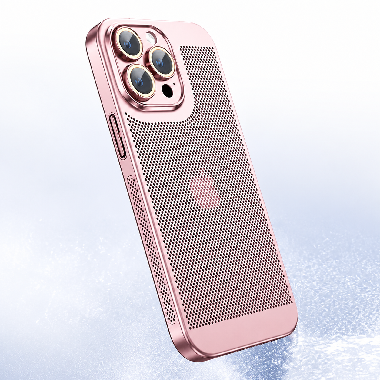 Premium iPhone Case Cooling PC Shell Electroplated Hollow Cover Heat Dissipation Anti Fingerprint Non Slip Lightweight Half Wrapped Slim Protective Design