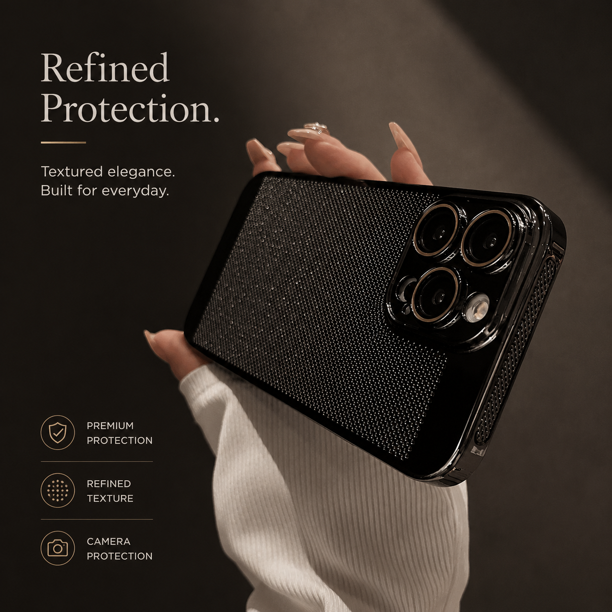 Premium iPhone Case Cooling PC Shell Electroplated Hollow Cover Heat Dissipation Anti Fingerprint Non Slip Lightweight Half Wrapped Slim Protective Design