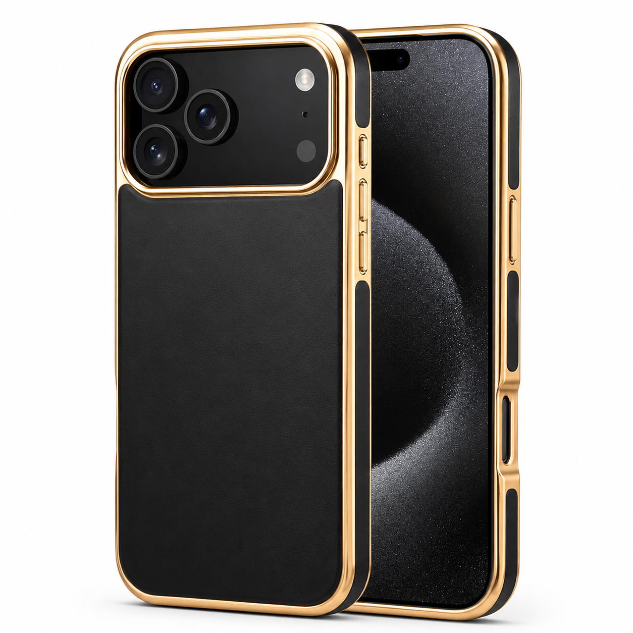 Premium iPhone Case Cowhide Leather Protective Cover MagSafe Compatible Electroplated Edge Camera Lens Protection Anti Fingerprint Non Slip Slim
