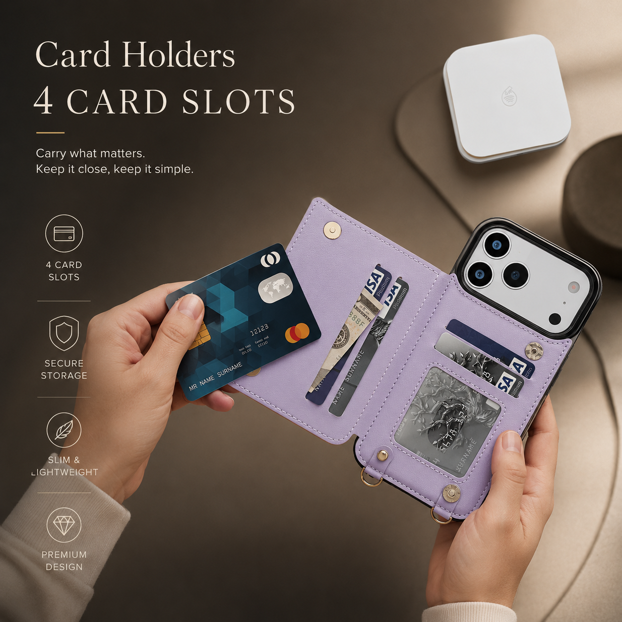 Premium iPhone Case Crossbody Wallet Leather Protective Cover RFID Card Holder Zipper Pocket Lanyard Strap Shockproof Anti Fingerprint Non Slip Full Coverage Design