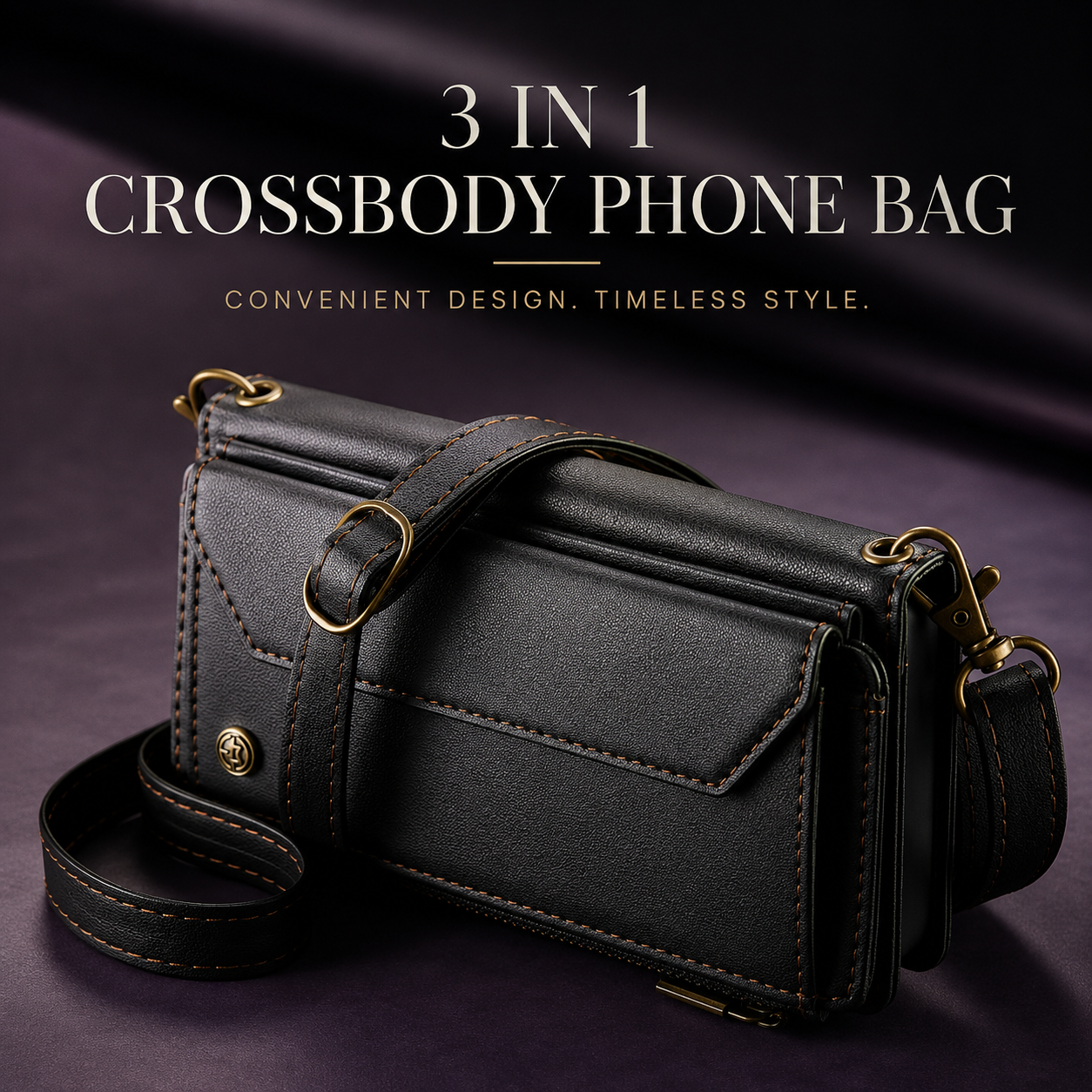 Premium iPhone Case Crossbody Wallet PU Leather RFID Blocking Card Holder Wristlet Shoulder Strap Shockproof Full Coverage Slim Protective Design