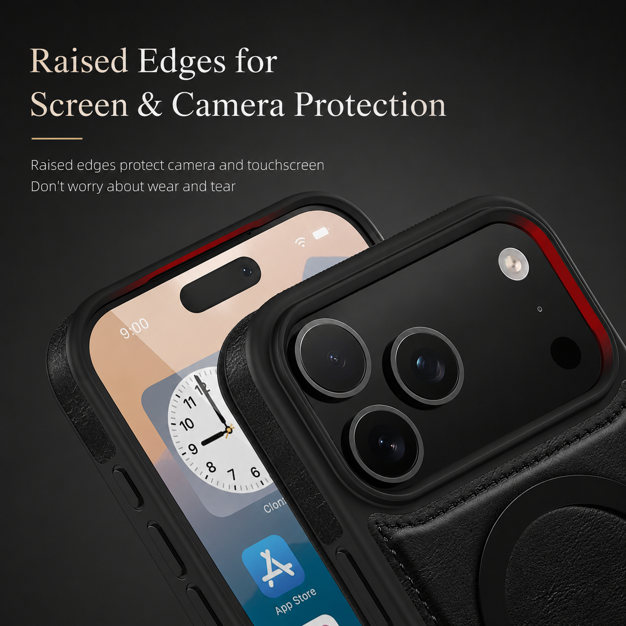 Premium iPhone Case Flip Leather Wallet Cover Magnetic Charging Compatible Card Holder Shockproof Slim Business Design Full Coverage Protection