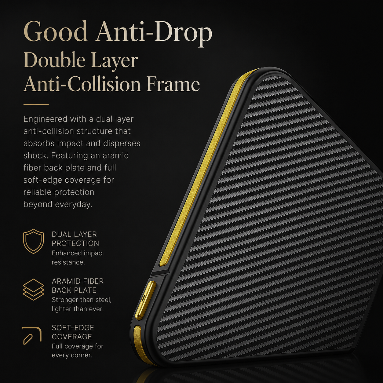 Premium iPhone Case MagSafe Compatible 600D Kevlar Aramid Fiber Magnetic Cover Shockproof Anti Fingerprint Slim Half Wrapped Protective Design