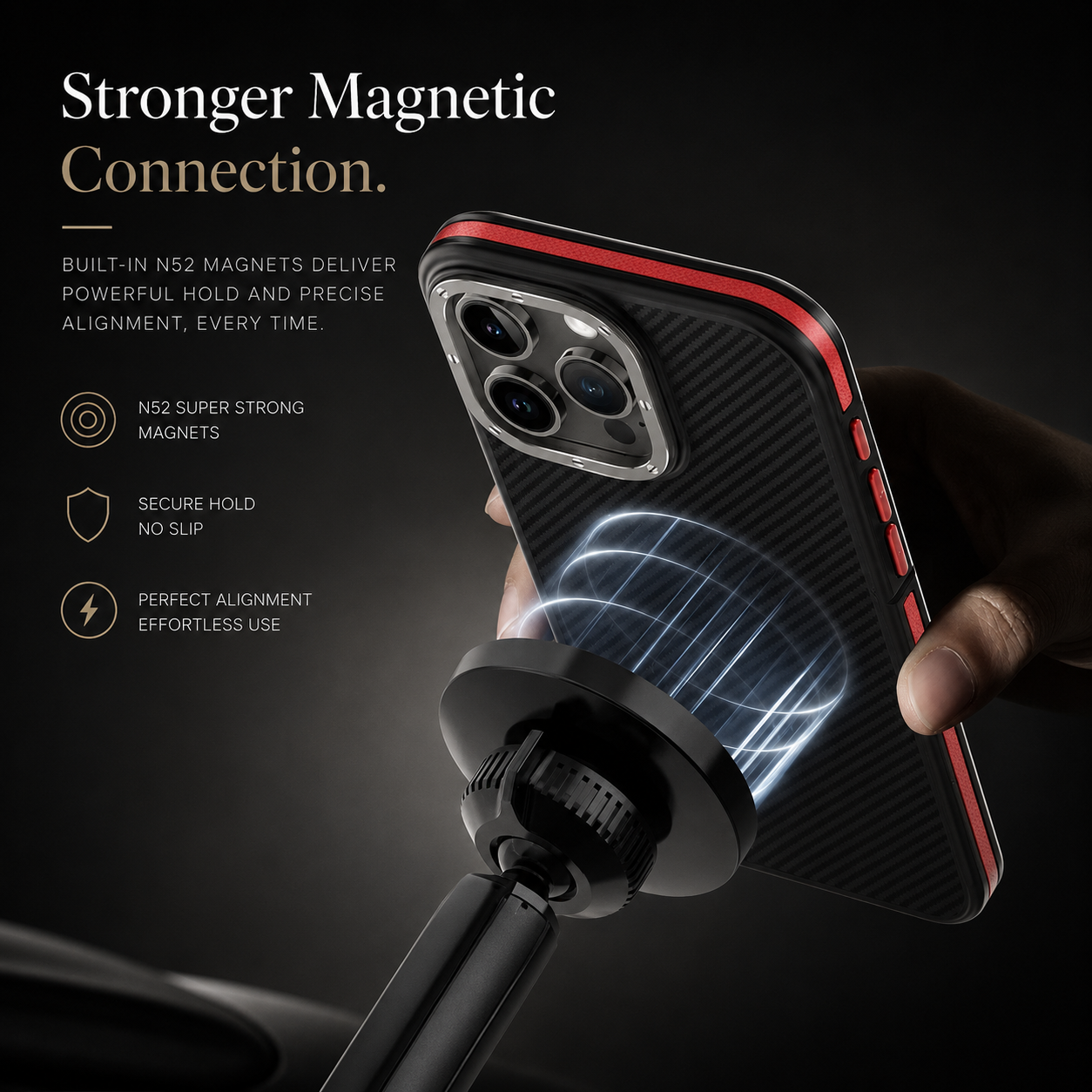 Premium iPhone Case MagSafe Compatible 600D Kevlar Magnetic Cover Metal Camera Ring Shockproof PC TPU Slim Half Wrapped Protective Design