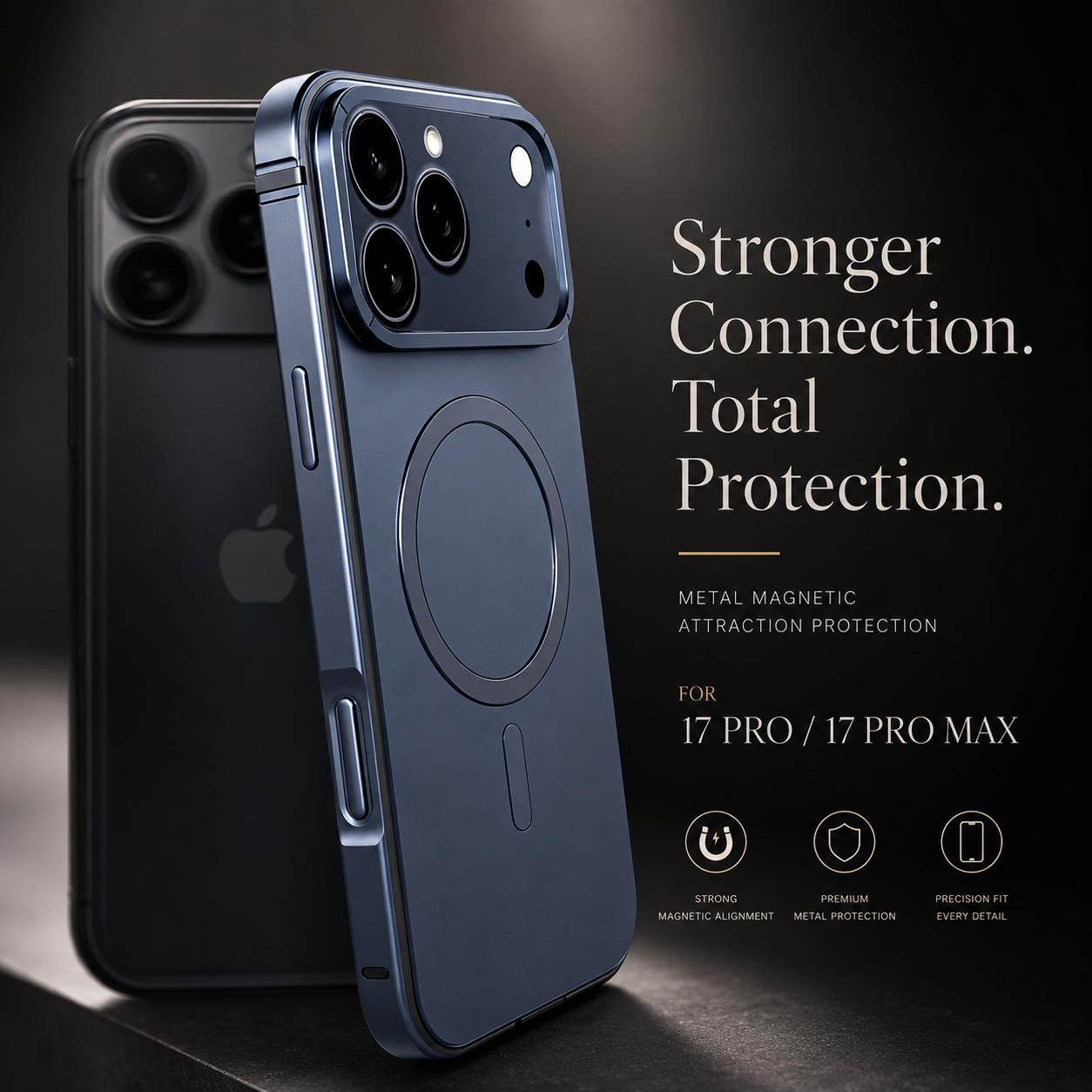 Premium iPhone Case MagSafe Compatible Aluminum Alloy Frame Metal Protective Cover Shockproof Camera Lens Protection Anti Drop Slim Wireless Charging
