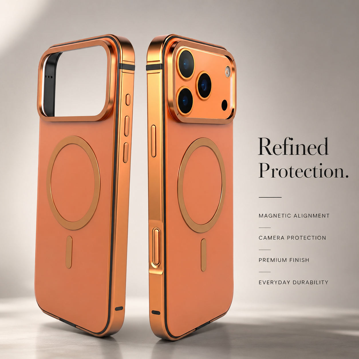 Premium iPhone Case MagSafe Compatible Aluminum Alloy Frame Metal Protective Cover Shockproof Camera Lens Protection Anti Drop Slim Wireless Charging