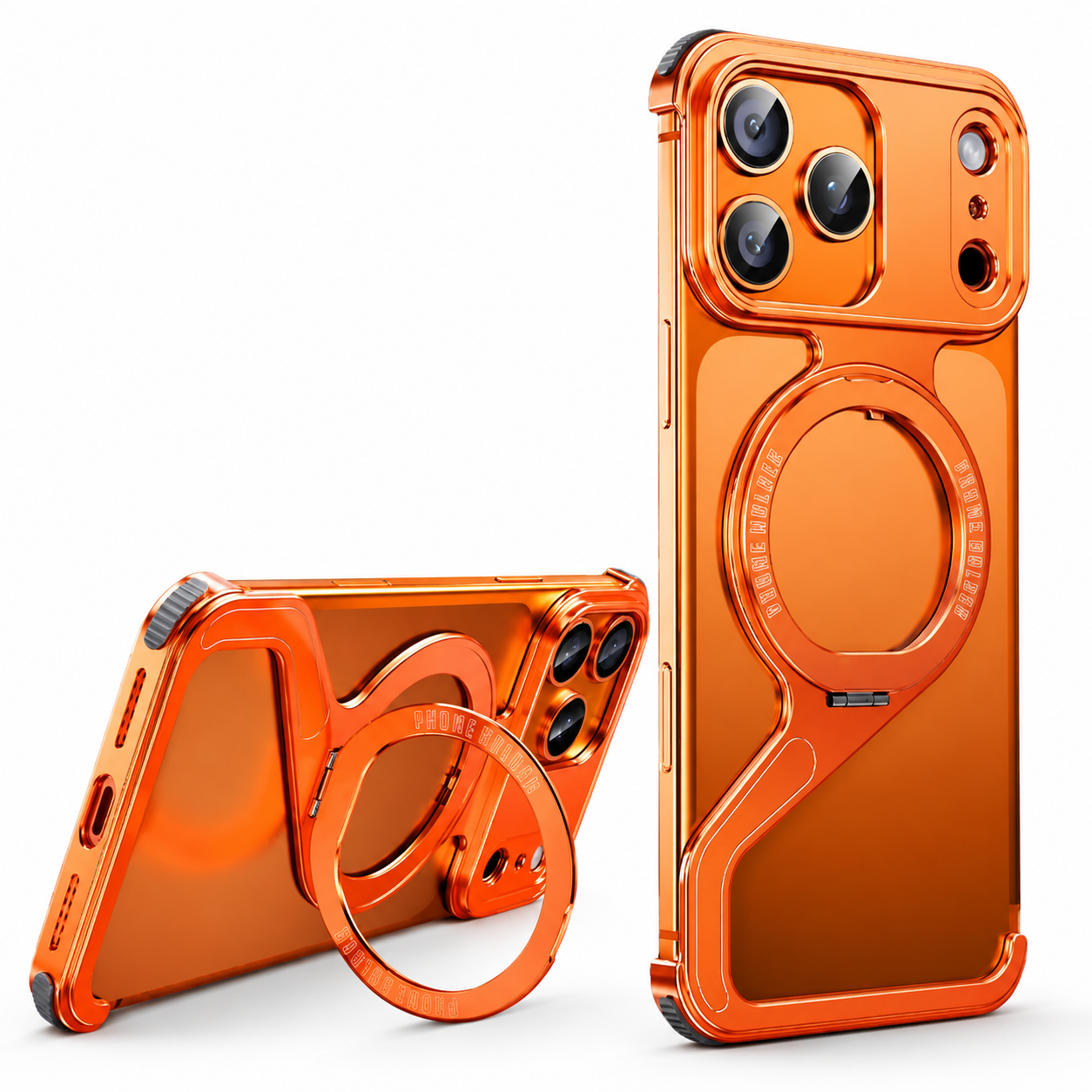 Premium iPhone Case MagSafe Compatible Aluminum Alloy Frameless Magnetic Bumper Z Shape Shockproof Metal Edge Slim Lightweight Camera Protection