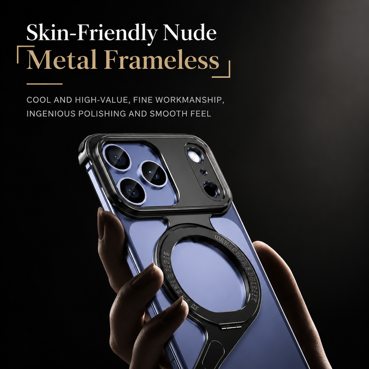 Premium iPhone Case MagSafe Compatible Aluminum Alloy Frameless Magnetic Bumper Z Shape Shockproof Metal Edge Slim Lightweight Camera Protection
